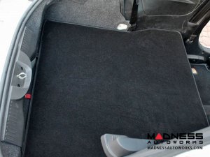 FIAT 500 Rear Seat Delete Carpet Kit - Black Italy - Black Carpet